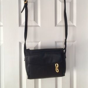 Black leather handbag. Like new